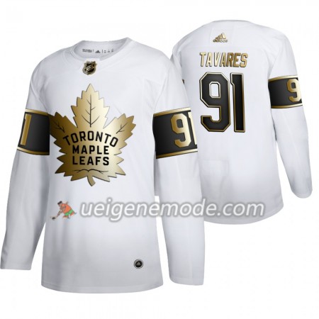 Herren Eishockey Toronto Maple Leafs Trikot John Tavares 91 Adidas 2019-2020 Golden Edition Weiß Authentic